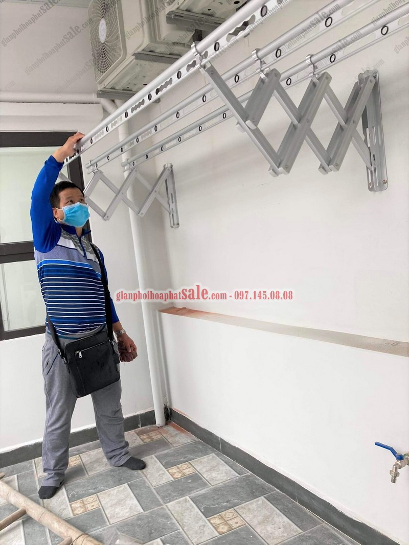 Thiết kế mới nhất của giàn phơi gắn tường Hòa Phát 68A có 162 lỗ phơi