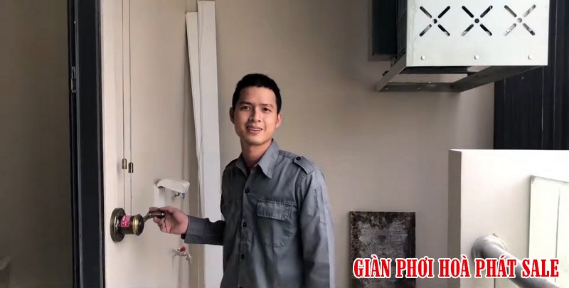 Bộ tời giàn phơi tay quay liền Bộ tời giàn phơi tay quay liền